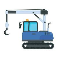Trendy Excavator Crane vector