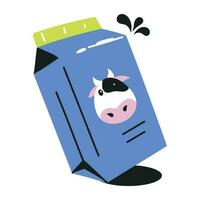 Check flat icon of milk box vector