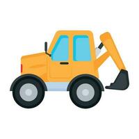 Trendy Backhoe Loader vector