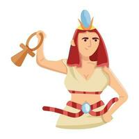 Trendy Hathor Goddess vector