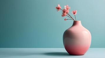 minimalist pastel vase decoration, photo