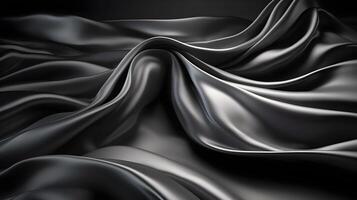 Abstract Background with 3D silver Gradient Silk Fabric , photo