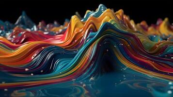 abstract background liquid wave paint colorfull 3d , photo