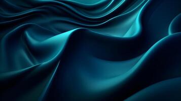 Abstract Background with 3D blue Gradient Silk Fabric , photo