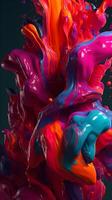 abstract colourful liquid paint marble background 3d , photo