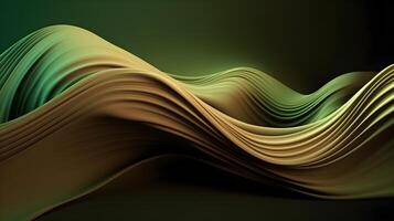 Abstract Background with 3D green Gradient Silk Fabric , photo