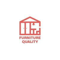 logo with a combination of home furnishings and a minimalist home shape vector