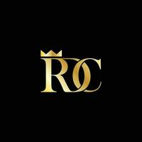 monogram luxury letter R D C Logo vector