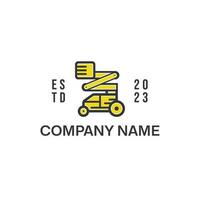 Elevate Lift Car Logo Company Name vector