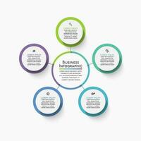 Presentation Business circle infographic template vector