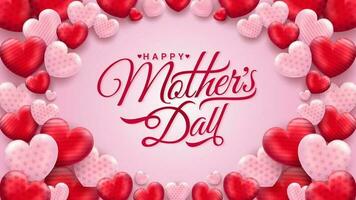 Mother's day greeting template for background, banner, poster, cover design, social media feed vector