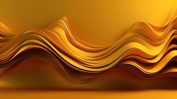 Abstract Background with 3D yellow Gradient Silk Fabric , photo