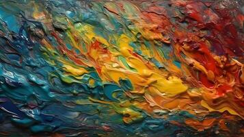 abstract oil painting with 3d surface texture , photo