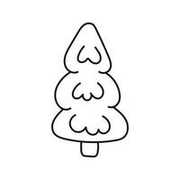 Vector illustration of a tree in doodle style