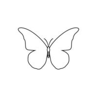 Butterfly vector icon. insect illustration sign. moth symbol.