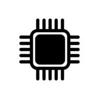 Chip vector icon. Microchip  illustration symbol. CPU sign. core logo.