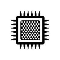 Chip vector icon. Microchip  illustration symbol. CPU sign. core logo.