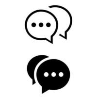 Speech bubble icon vector set. chat illustration sign collection. message symbol or logo.