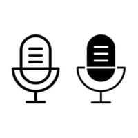 Microphone icon vector. Mic illustration sign. Karaoke symbol. vector