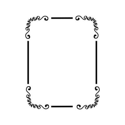 Vintage calligraphic frames vector icon. retro elegant ornamental borders illustration sign. old mirror Symbol.