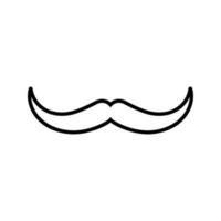 Mustache vector icon. Barbershop illustration sign. haircut symbol or logo.