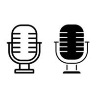 Microphone icon vector. Mic illustration sign. Karaoke symbol. vector