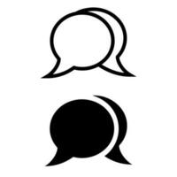 Speech bubble icon vector set. chat illustration sign collection. message symbol or logo.