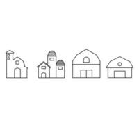 Barn icon vector set. farm illustration sign collection. depository symbol or logo.