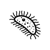 Bacteria icon vector. bacteria illustration sign. microbe symbol. vector