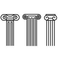 Column icon vector set. pillar illustration sign collection. antiquity symbol or logo.