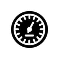 Speedometer icon vector. tachometer illustration sign. measuring device symbol. Display with measurement logo. vector