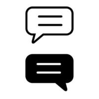 Speech bubble icon vector set. chat illustration sign collection. message symbol or logo.