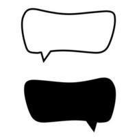 Message vector icon set. speech bubble illustration sign collection. chat symbol or logo.