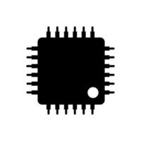 Chip vector icon. Microchip  illustration symbol. CPU sign. core logo.