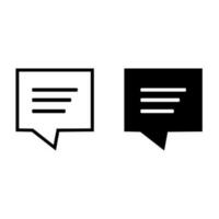 Speech bubble icon vector set. chat illustration sign collection. message symbol or logo.