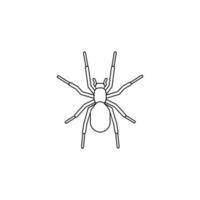 araña vector icono. Víspera de Todos los Santos ilustración signo. insecto símbolo. telaraña logo.