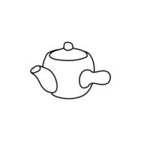 Japanese Teapot Line Simple Logo vector