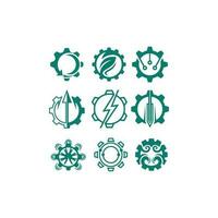 Set Gear Icon Collection Creative Design vector