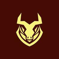 Bull Face Animal Geometric Modern Logo vector