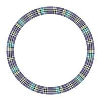 Circle borders and frames vector. Round border pattern geometric vintage frame design. Scottish tartan plaid fabric texture. Template for gift card, collage, scrapbook or photo album and portrait. vector