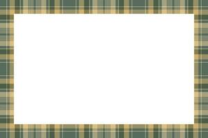 Rectangle frame vector vintage pattern design template. Border designs plaid fabric texture. Scottish tartan background for collage art, gif card, handmade crafts.