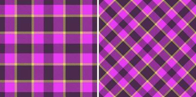 Textile seamless pattern. Fabric check tartan. Texture background plaid vector. vector