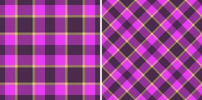 Textile seamless pattern. Fabric check tartan. Texture background plaid vector. vector