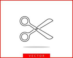 icono de tijera. elemento de diseño vectorial de tijeras o plantilla de logotipo. silueta en blanco y negro aislada. vector