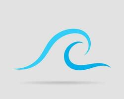 Waves vector design. Water wave icon. Wavy lines isolated.