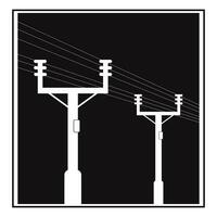 power pole logo vector