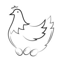 diseño de vector de logotipo de pollo