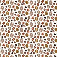 abstract seamless coffee beans pattern illustration. vector