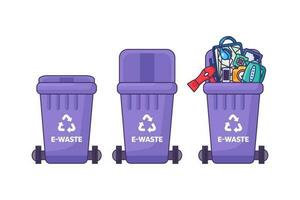 Storing Recycling Sorting Lid Containers vector