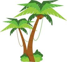 palm tree isolated on white. Vector illustration